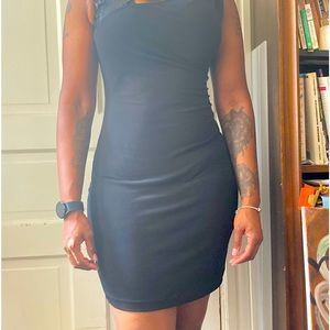 Little black sequence cocktail dress by Jennifer Lopez